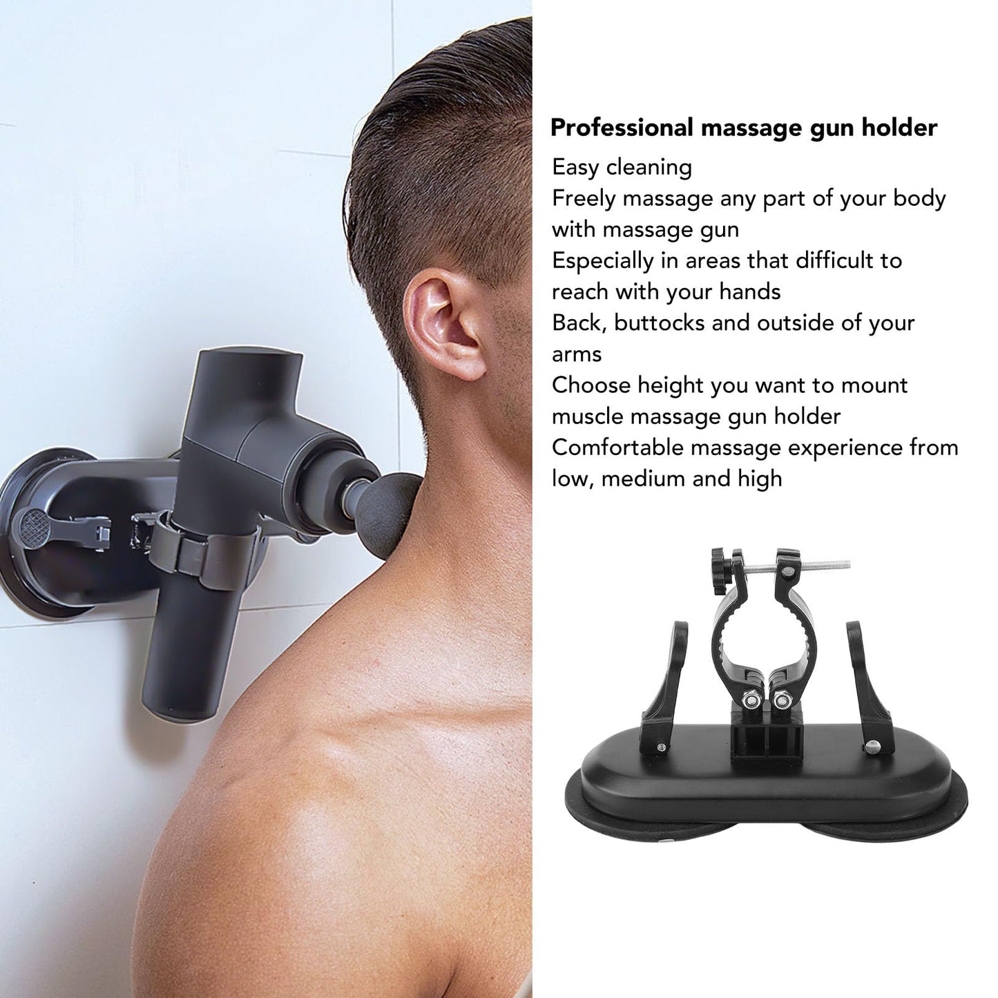 Massage gun holder Suction Cup Fascia Gun Bracket Fixer Free Your Hands Massage Partner No Installation Needed